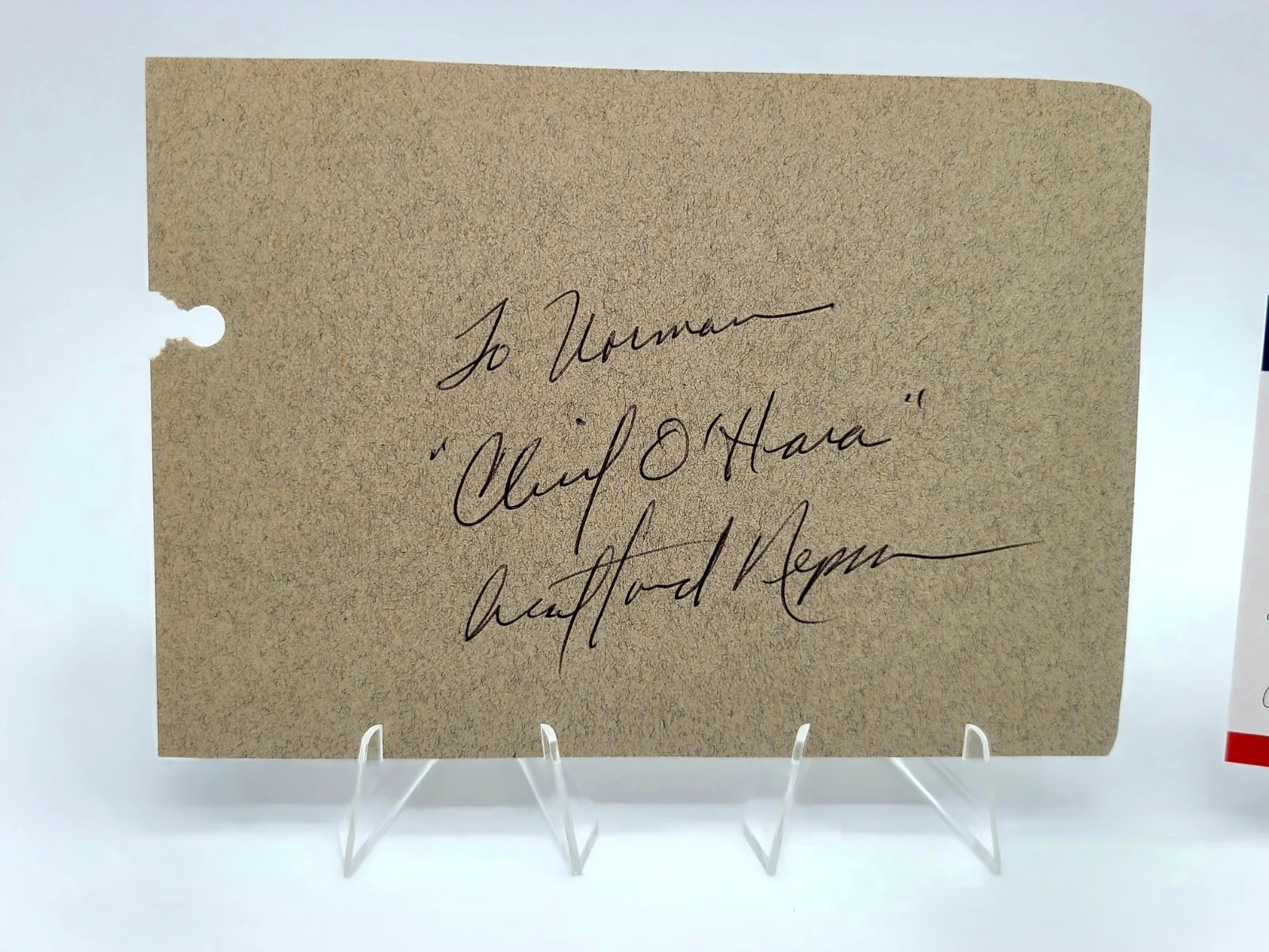 Stafford Repp — Stafford Repp Chief O’Hara Batman 1966 TV Signed Album Page PSA Certified, изображение 2