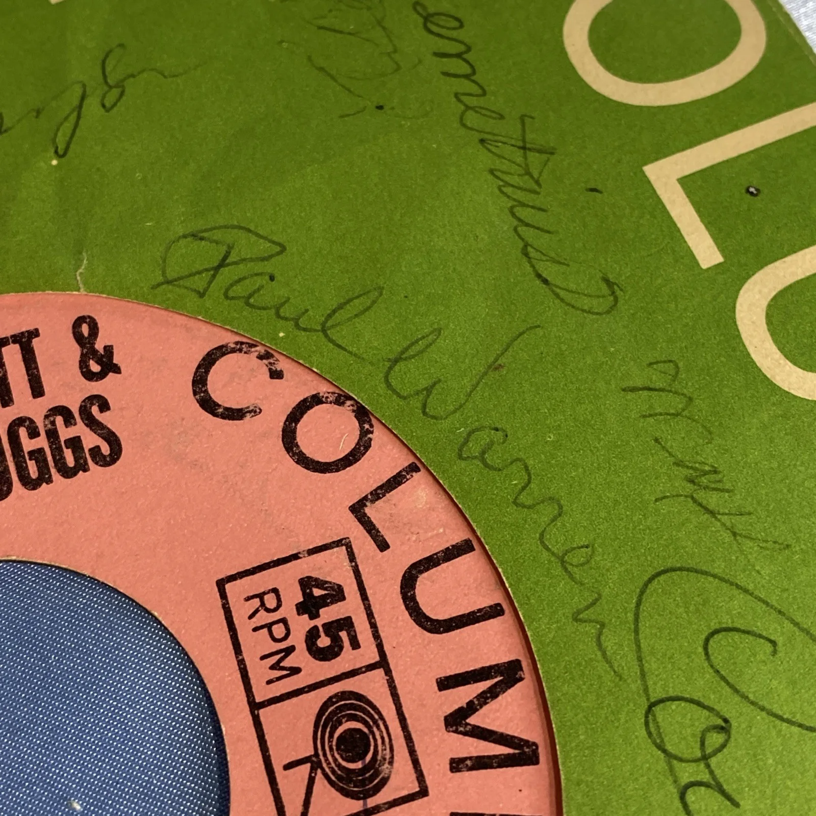 Lester Flatt Earl Scruggs Foggy Mountain Boys Paul Warren — SIGNED LESTER FLATT & EARL SCRUGGS "Petticoat Junction" 45 RECORD + MORE SIGS, image 5