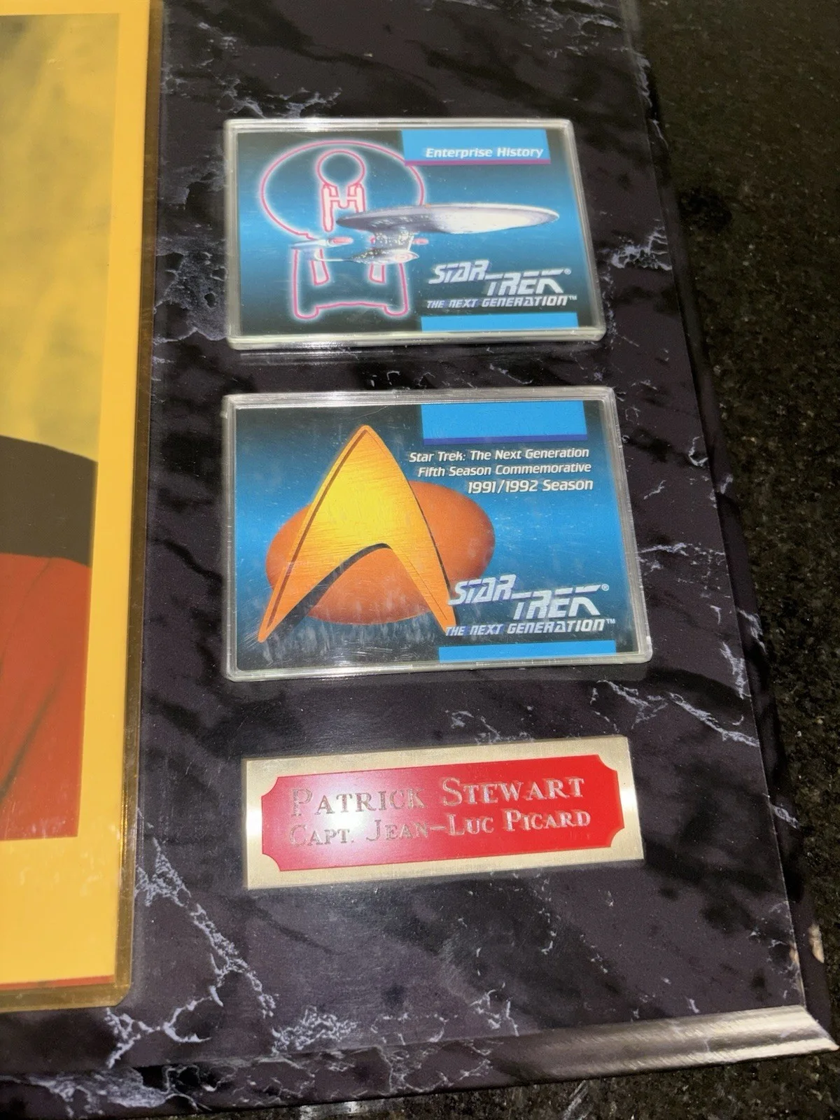 William Shatner — STAR TREK SIGNED PLAQUES - KIRK/PICARD - WILLIAM SHATNER/PATRICK STEWART, image 4