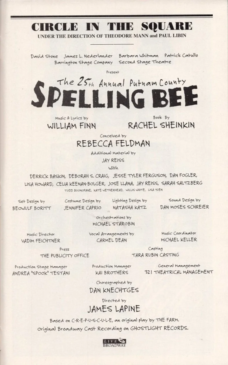 Cast — The 25th Annual Putnam County Spelling Bee Signed Autographed Cast Playbill, image 2