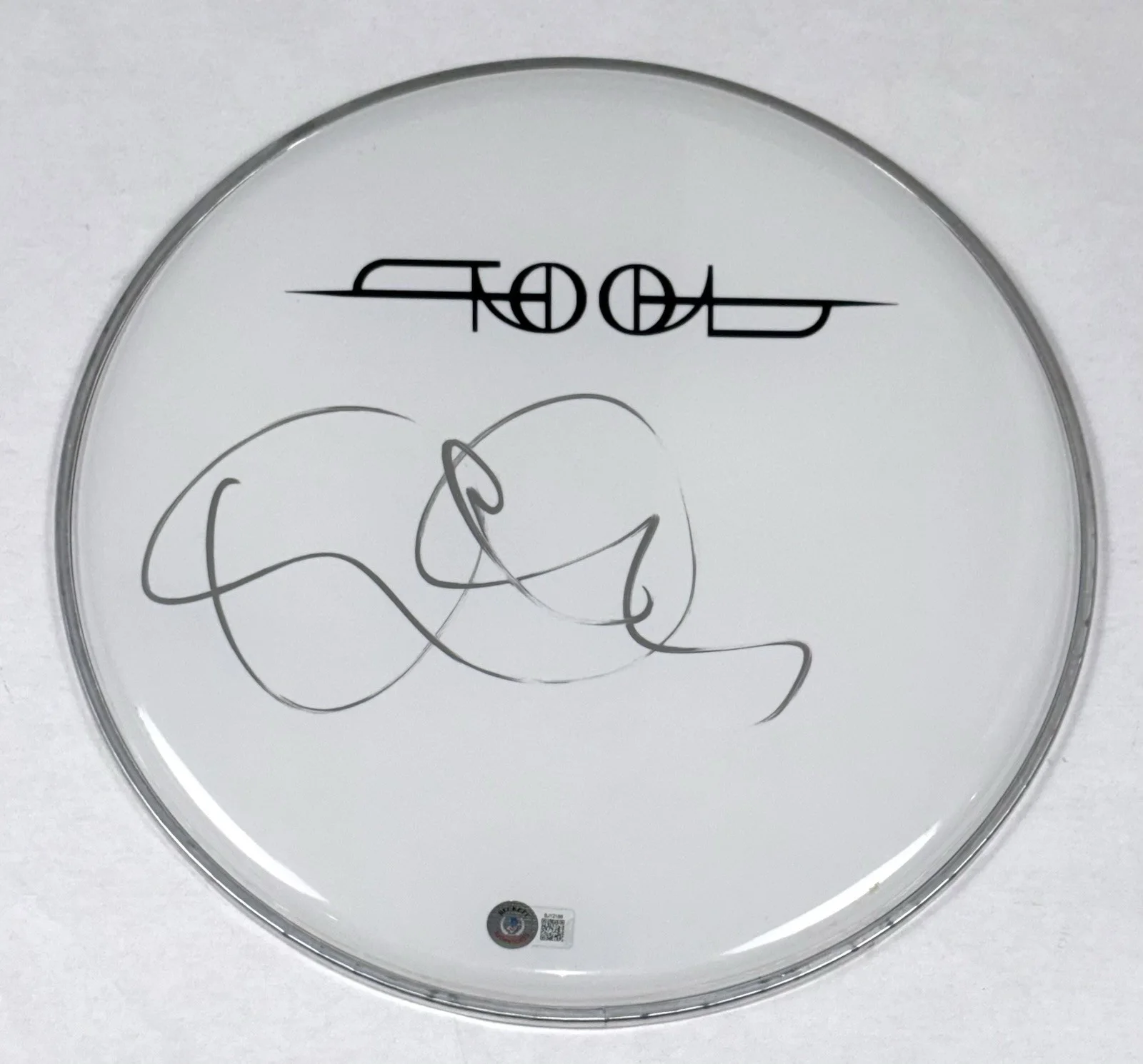 Danny Carey TOOL Signed Autograph 12" Drumhead Band Drummer Beckett COA, изображение 2