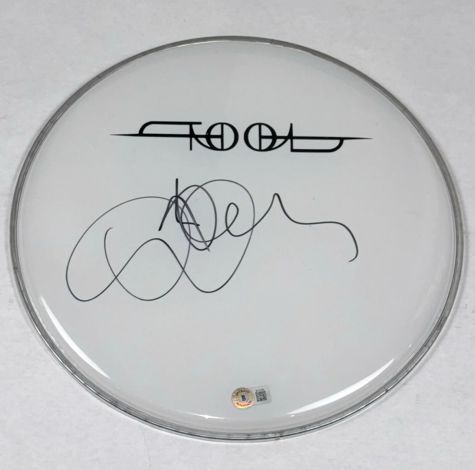 Danny Carey TOOL Signed Autograph 12" Drumhead Band Drummer Beckett COA, image 2