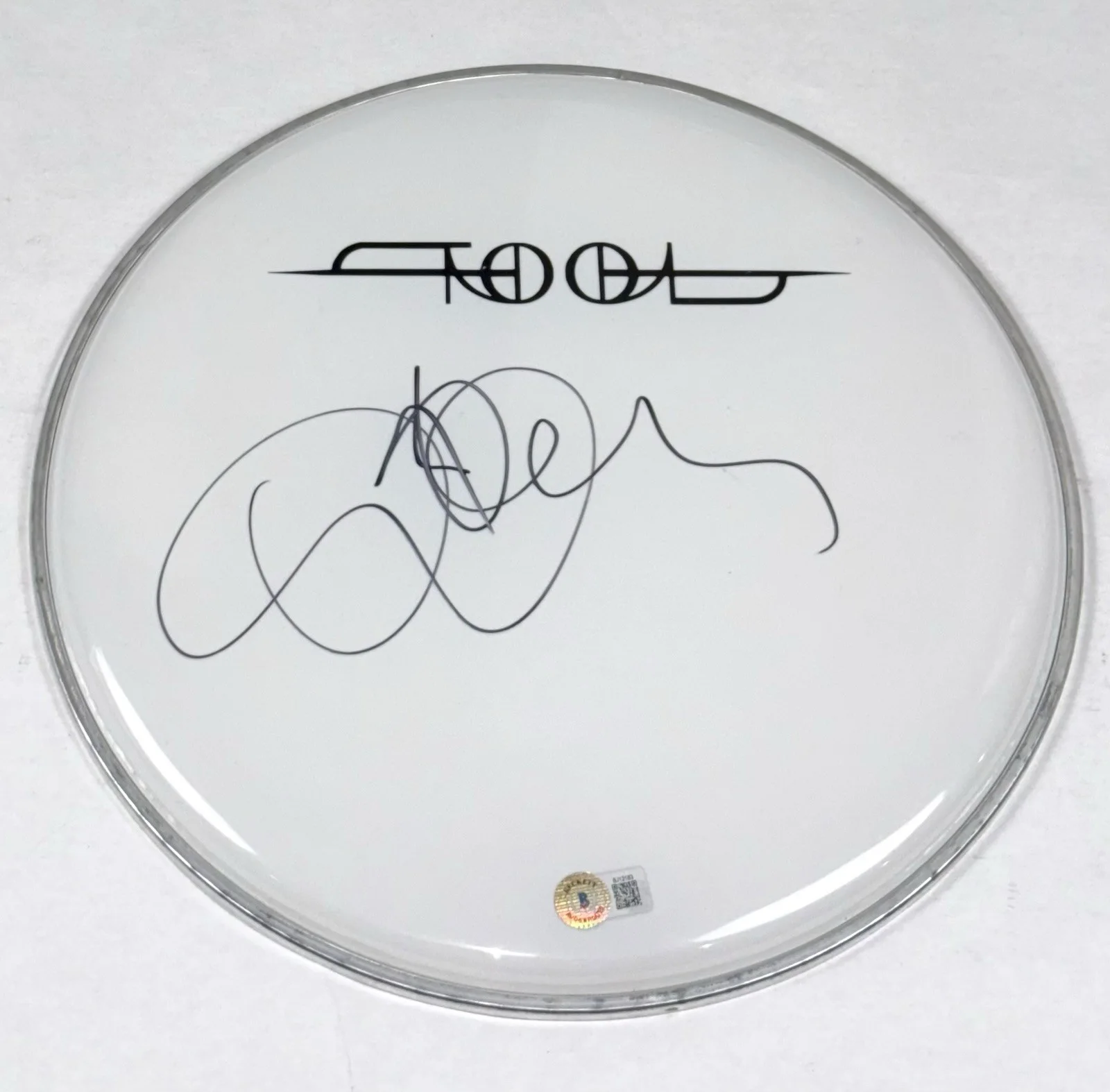 Danny Carey TOOL Signed Autograph 12" Drumhead Band Drummer Beckett COA, image 3