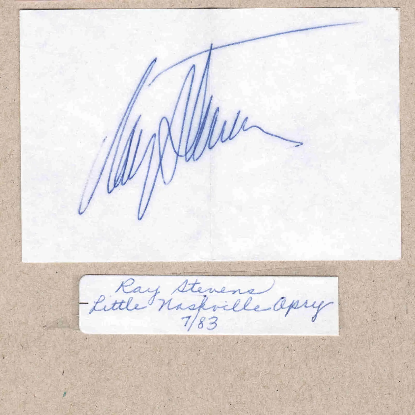 1983 Ray Stevens Signed Autograph w/Fan Taken 3.5 x 3.5 OOAK Photo VTG, изображение 2