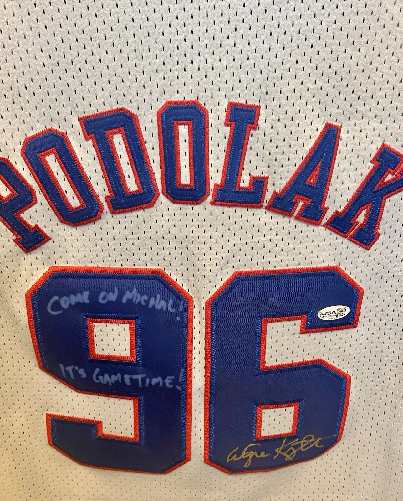 Wayne Knight — Wayne Knight Space Jam Auto Jersey Podolak Signed Newman MJ Basketball Movie COA, изображение 4