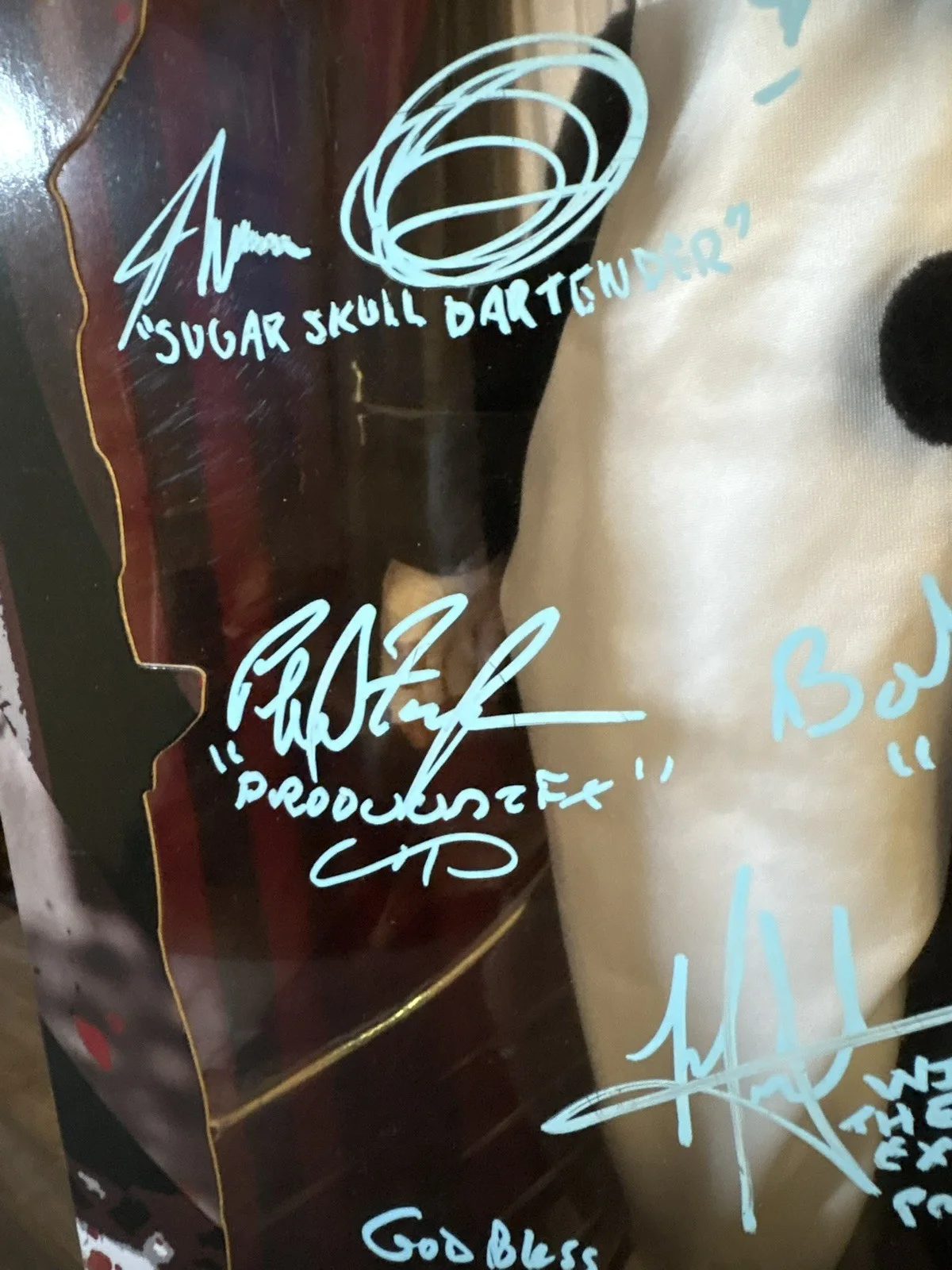 David Howard Thornton Signed Art The Clown Figure Terrifier Cast Mezco Toyz, image 4