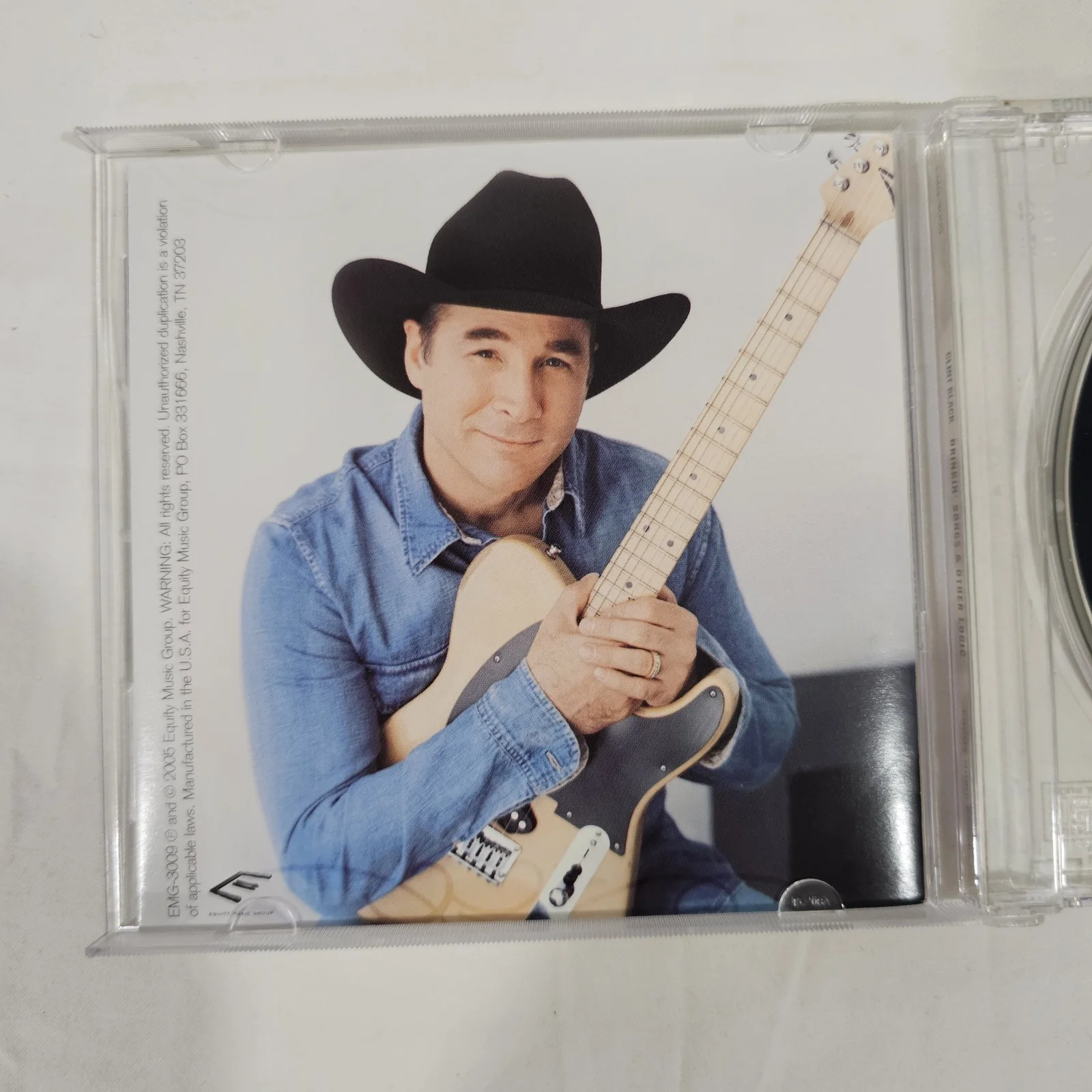 Clint Black Signed Cd "Drinkin' Songs & Other Logic" Country Music, изображение 3