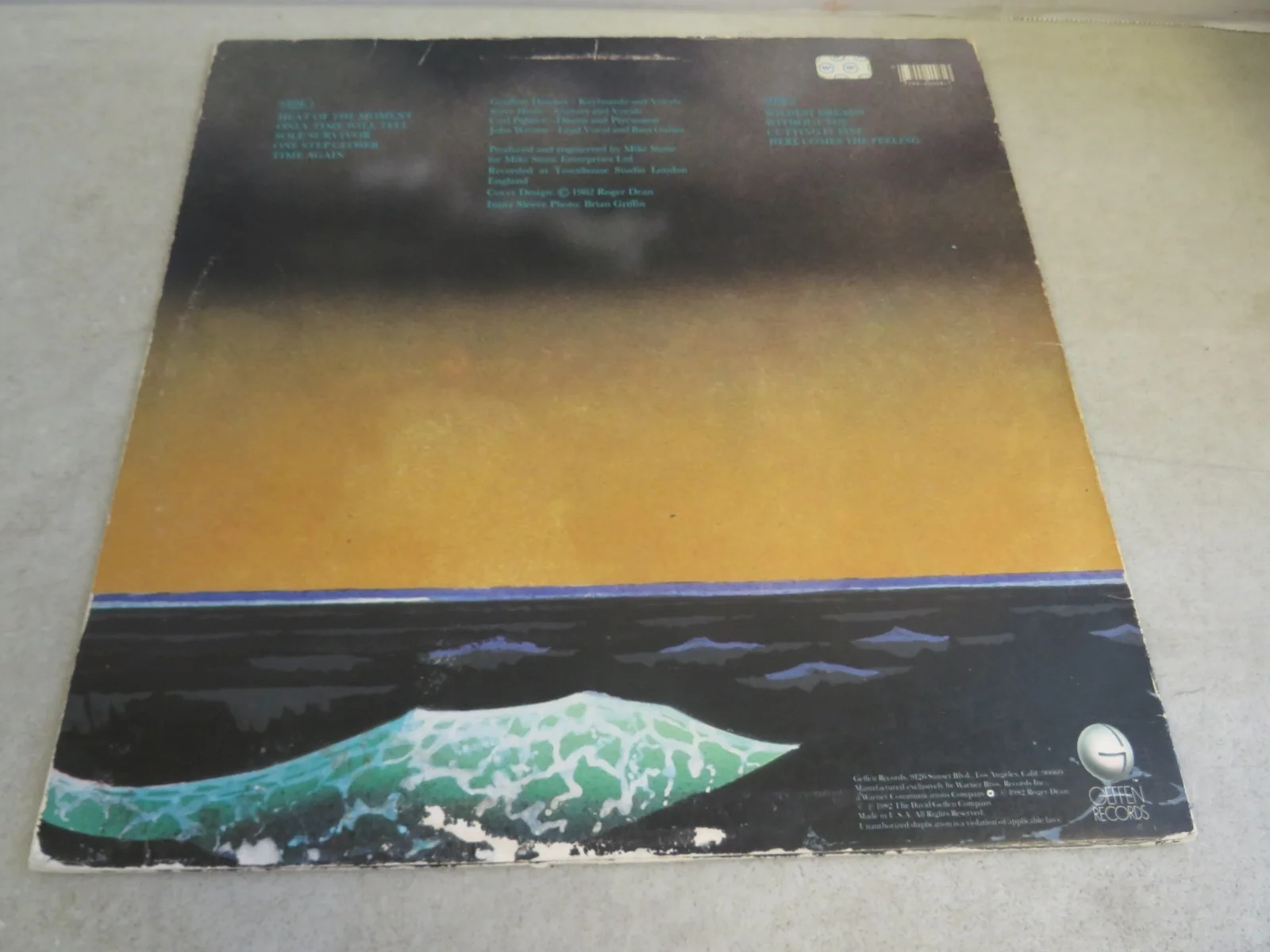 Signed Geoff Downes Asia S/T 1982 LP Record Sleeve ONLY, изображение 3