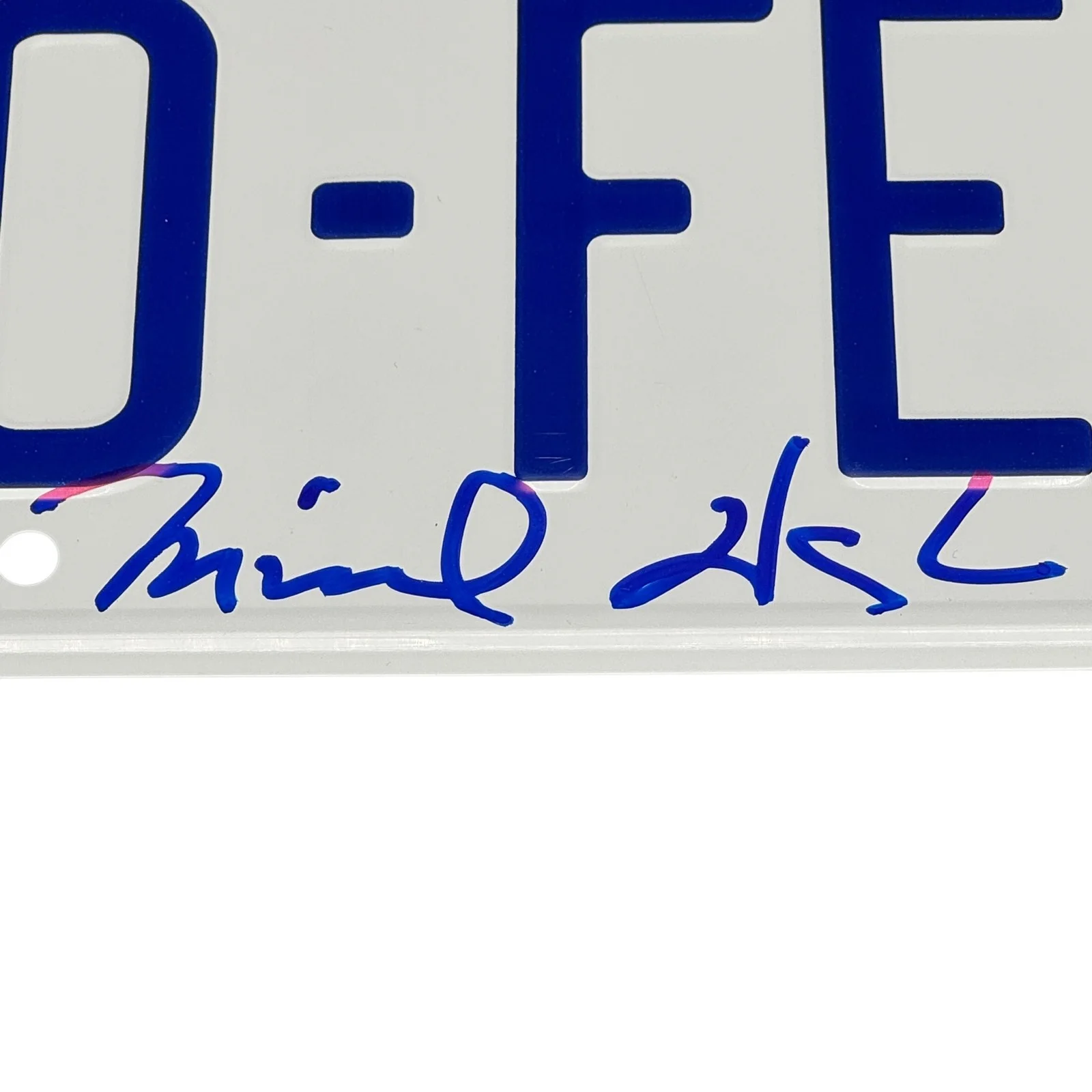 Michael Douglas — Michael Douglas Signed License Plate D-FENS Falling Down Autograph Beckett BAS, image 2