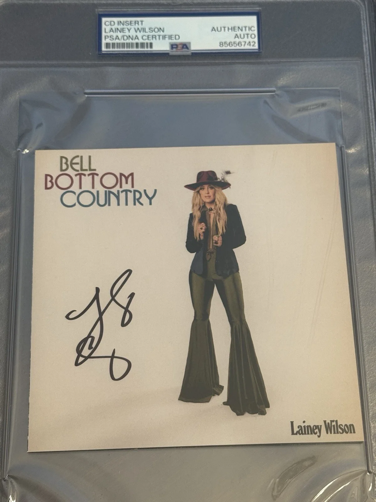 Lainey Wilson Bell Bottom Country Signed CD PSA!!, image 2