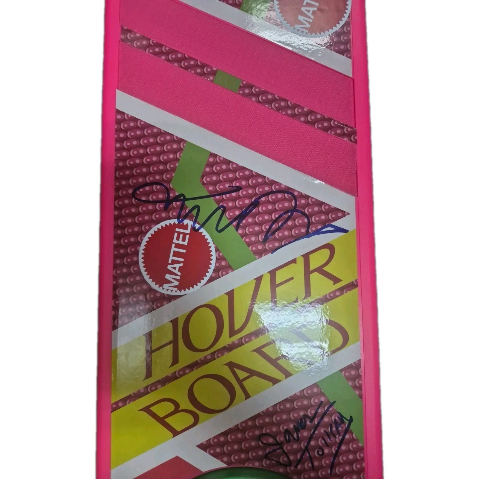 MICHAEL J FOX — MICHAEL J FOX CAST SIGNED BACK TO THE FUTURE HOVERBOARD AUTOGRAPH JSA LOA, image 2