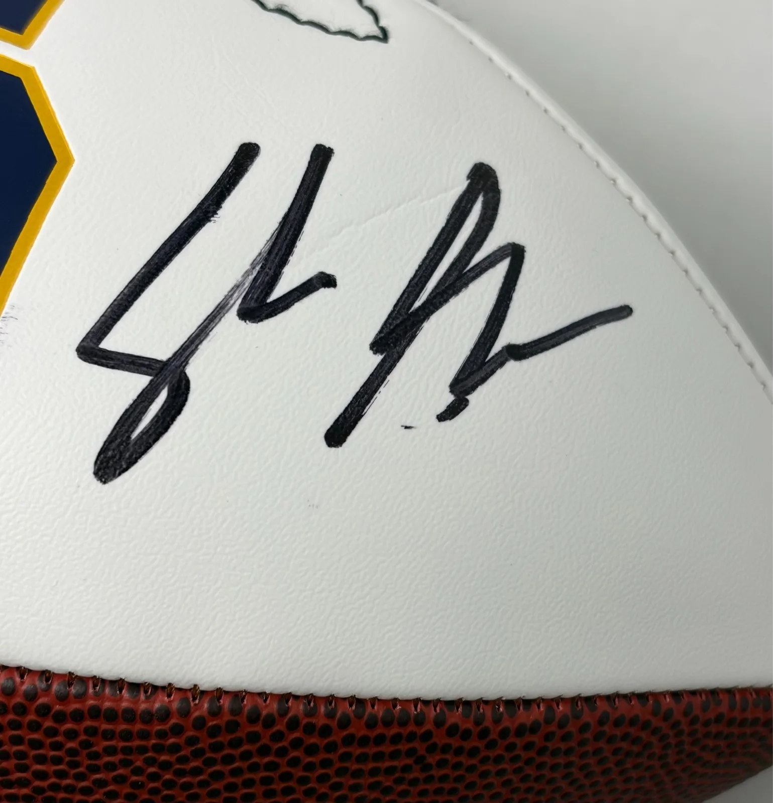 Shane Gillis — Shane Gillis signed Notre Dame Fighting Logo Football JSA COA, изображение 2