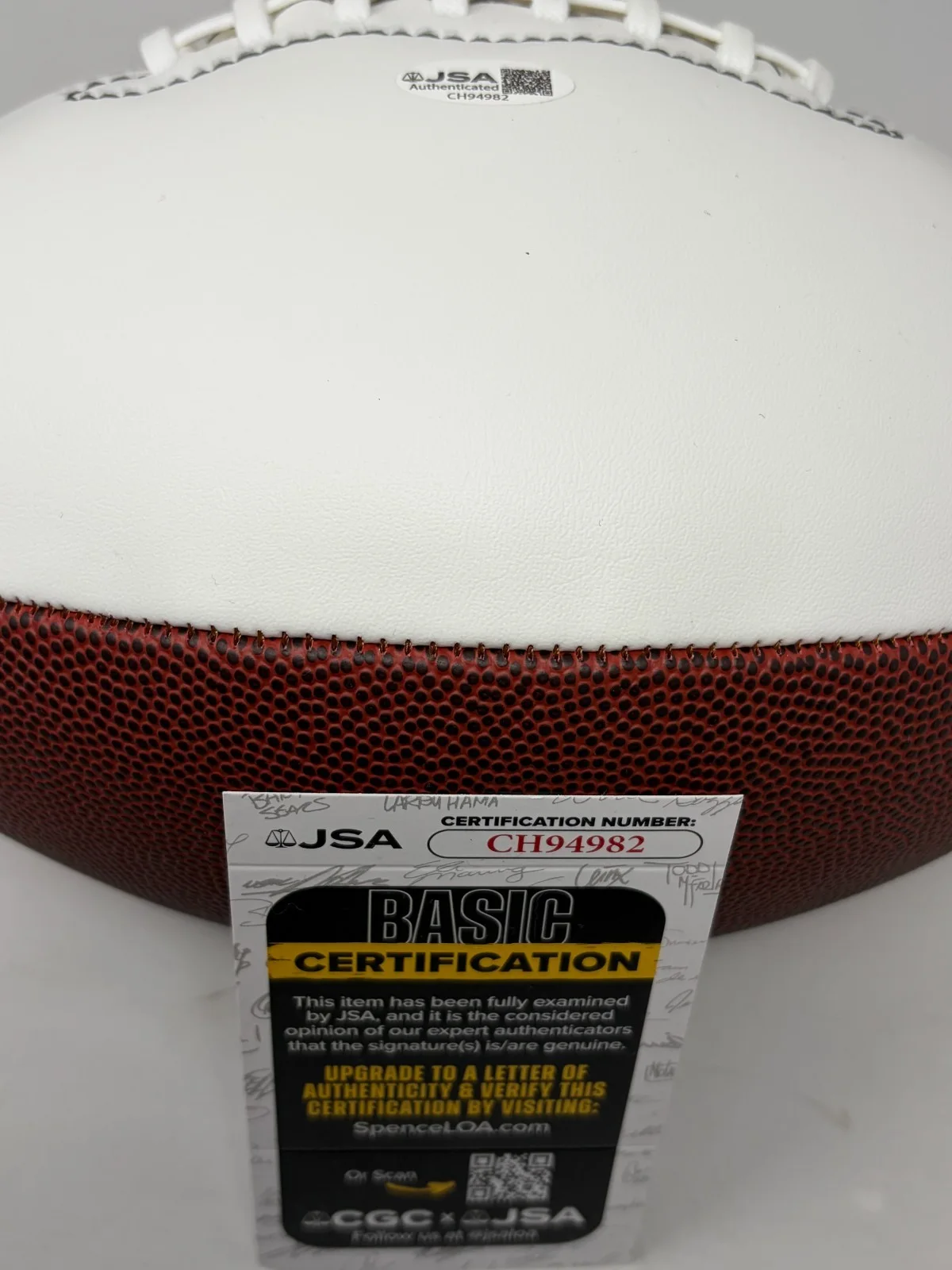 Shane Gillis — Shane Gillis signed Notre Dame Fighting Logo Football JSA COA, изображение 3