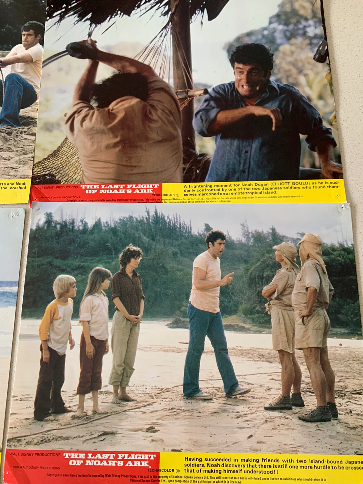 1980 Walt Disney THE LAST FLIGHT OF NOAH'S ARK Elliot Gould Bujold Lobby Cards, изображение 3