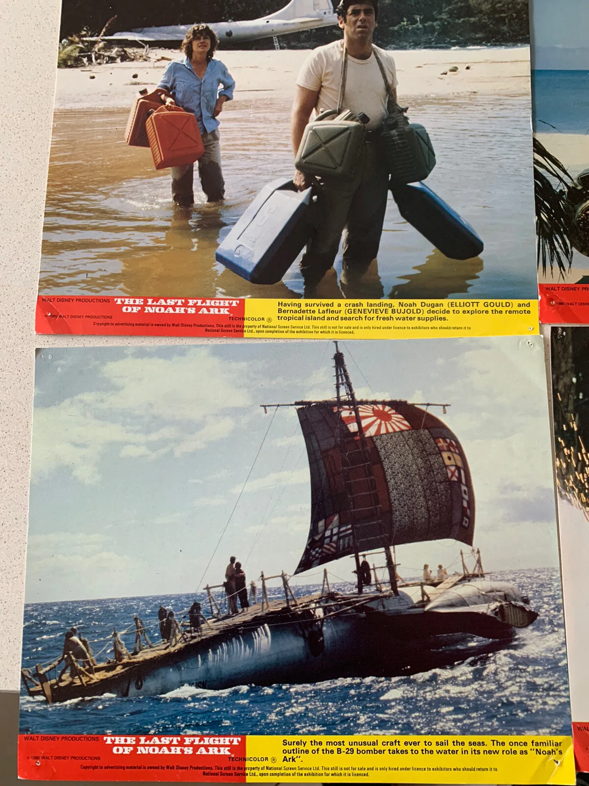 1980 Walt Disney THE LAST FLIGHT OF NOAH'S ARK Elliot Gould Bujold Lobby Cards, изображение 5