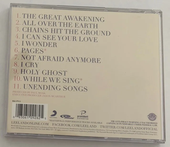 Leeland The Great Awakening Signed Autographed CD 2011 Essential Very Good, image 3