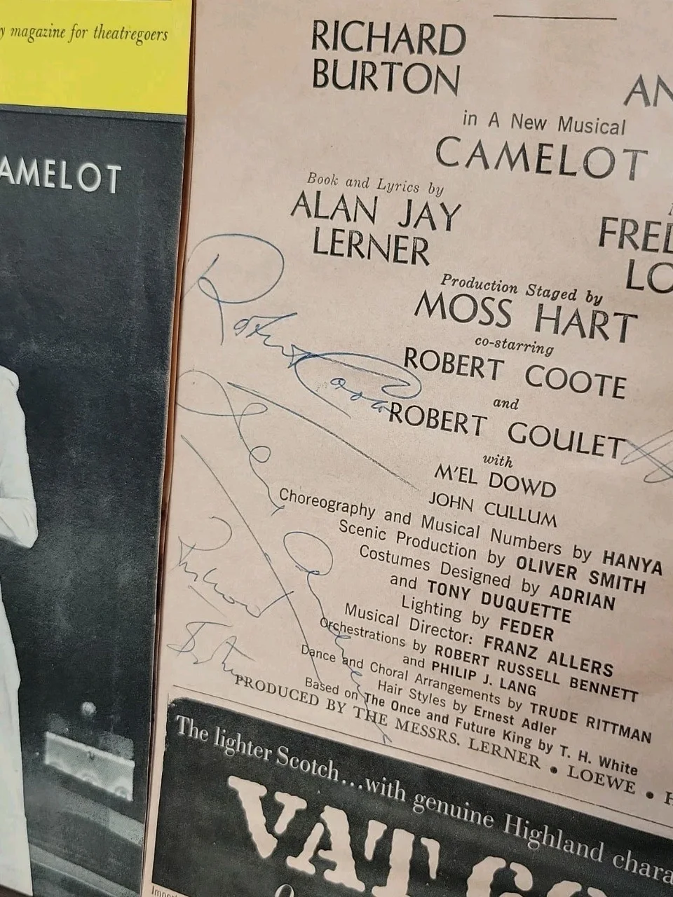 Ca. 1960 Camelot Julie Andrews Richard Burton Signed Theatre Program Autograph, image 2