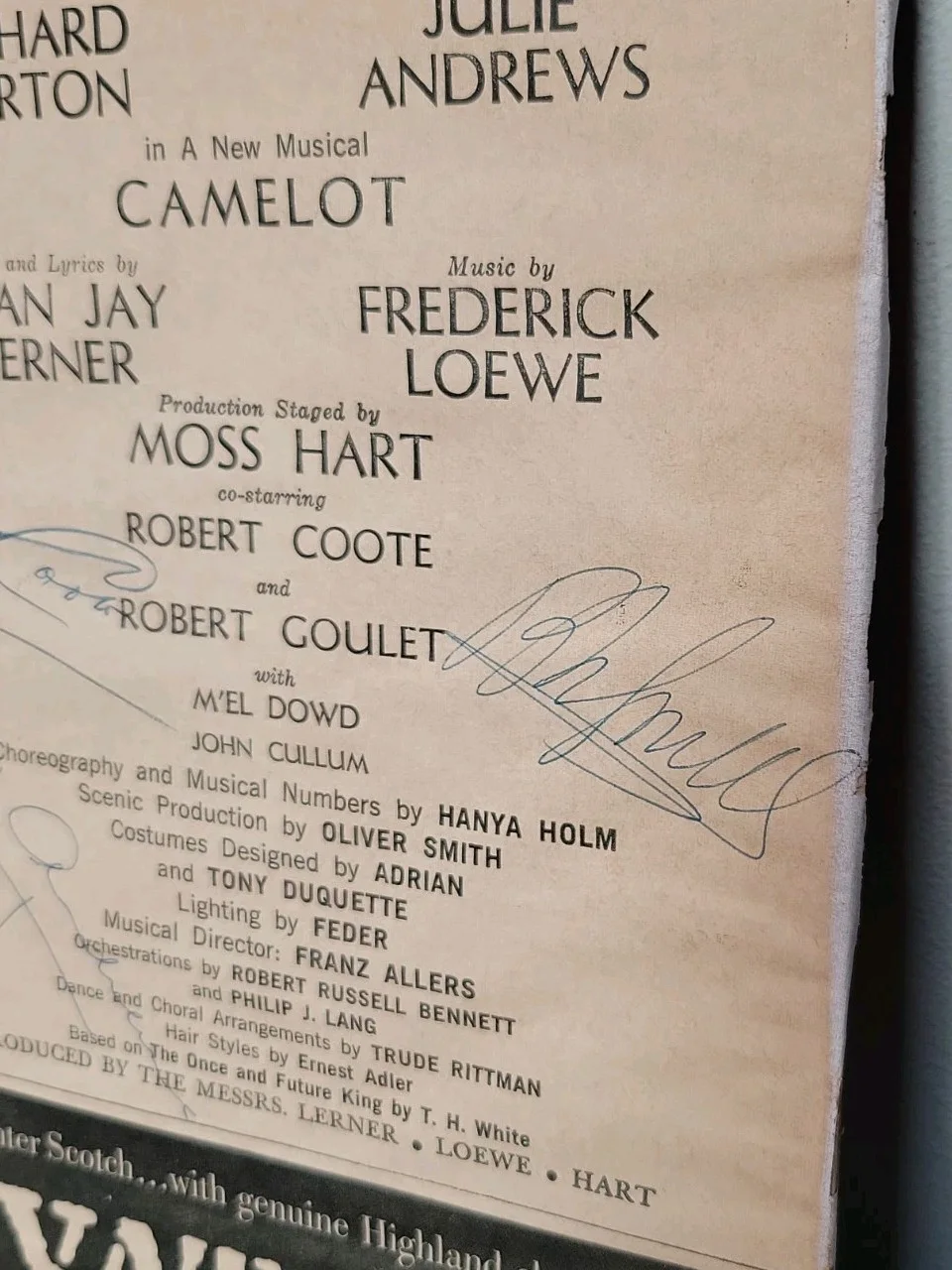 Ca. 1960 Camelot Julie Andrews Richard Burton Signed Theatre Program Autograph, image 3