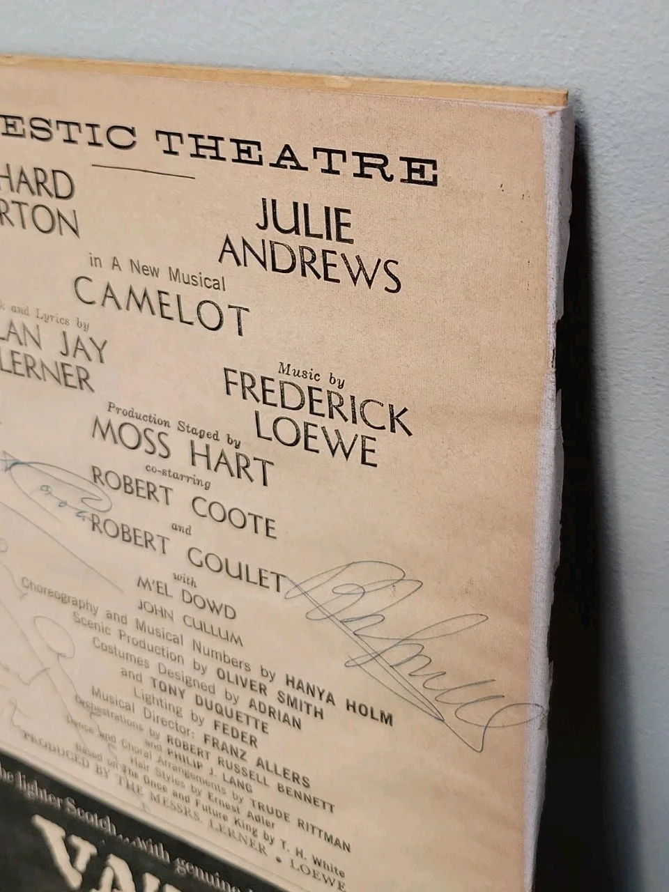 Ca. 1960 Camelot Julie Andrews Richard Burton Signed Theatre Program Autograph, image 4