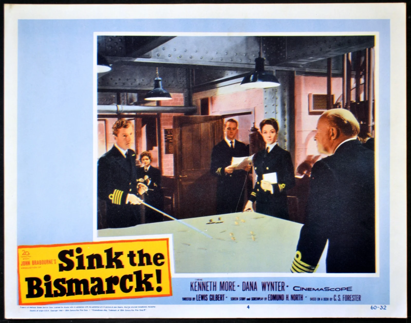 SINK THE BISMARCK! 1960 Kenneth More, Dana Wynter, Carl Möhner 3 LOBBY CARDS, image 2