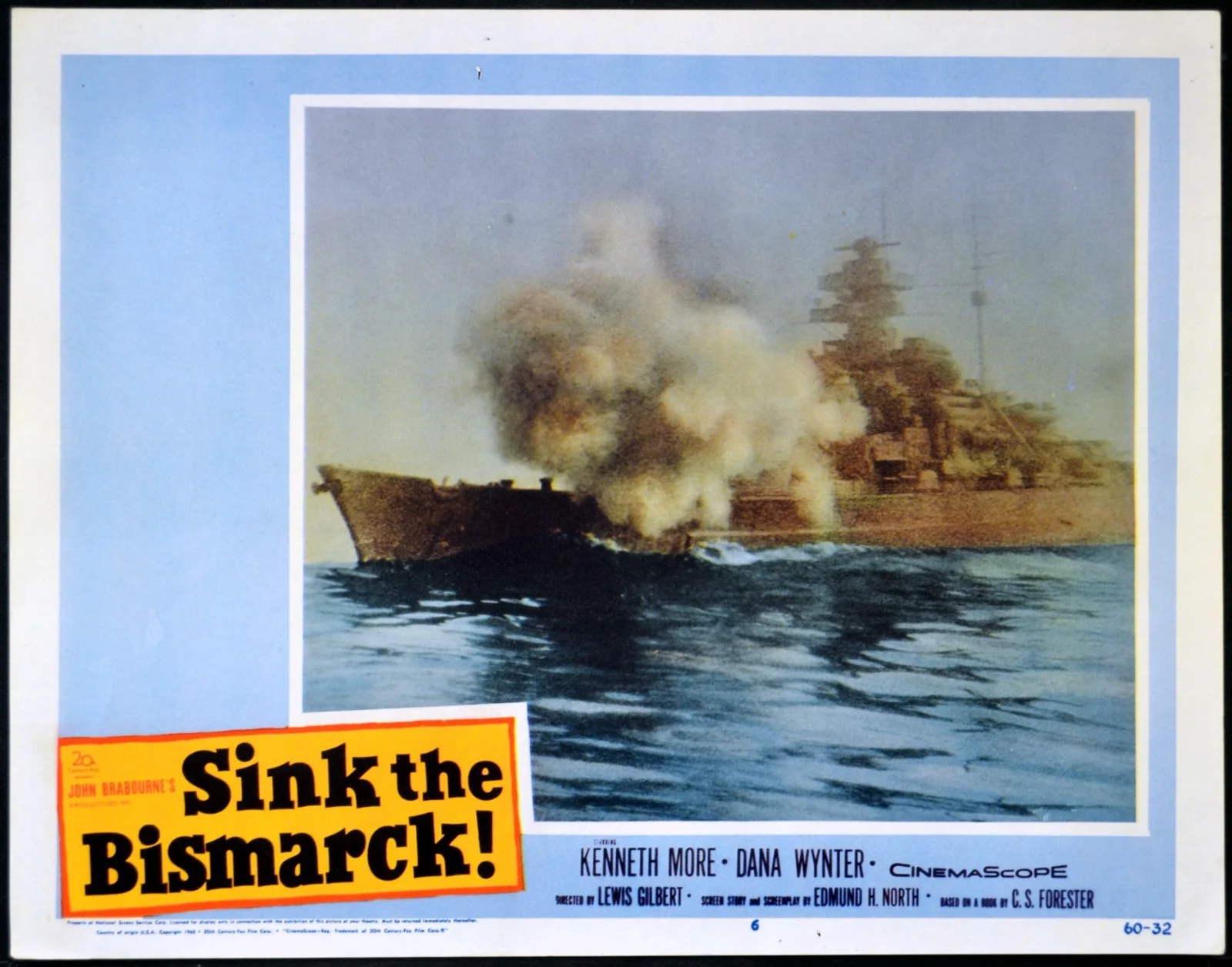 SINK THE BISMARCK! 1960 Kenneth More, Dana Wynter, Carl Möhner 3 LOBBY CARDS, image 3