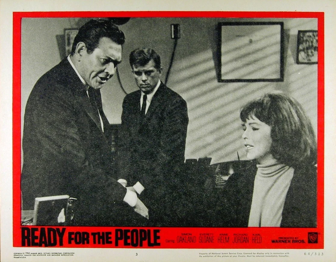 READY FOR THE PEOPLE 1964 Simon Oakland, Richard Jordan Everett Sloane LOBBY SET, изображение 3