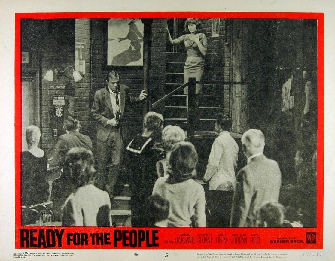 READY FOR THE PEOPLE 1964 Simon Oakland, Richard Jordan Everett Sloane LOBBY SET, изображение 5