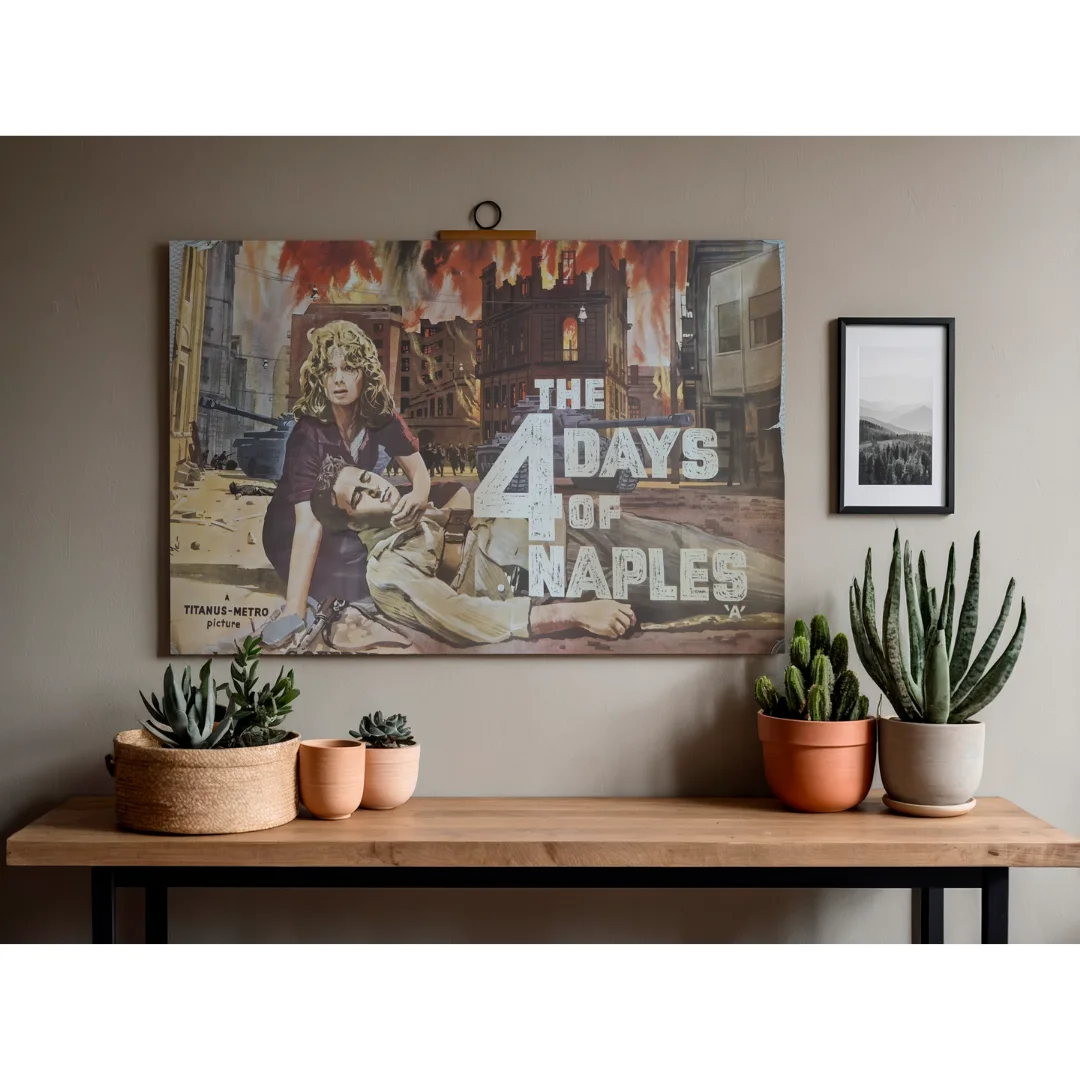 The Four Days of Naples Rare & Original UK Quad Cinema Movie Film Poster 40x30, изображение 2
