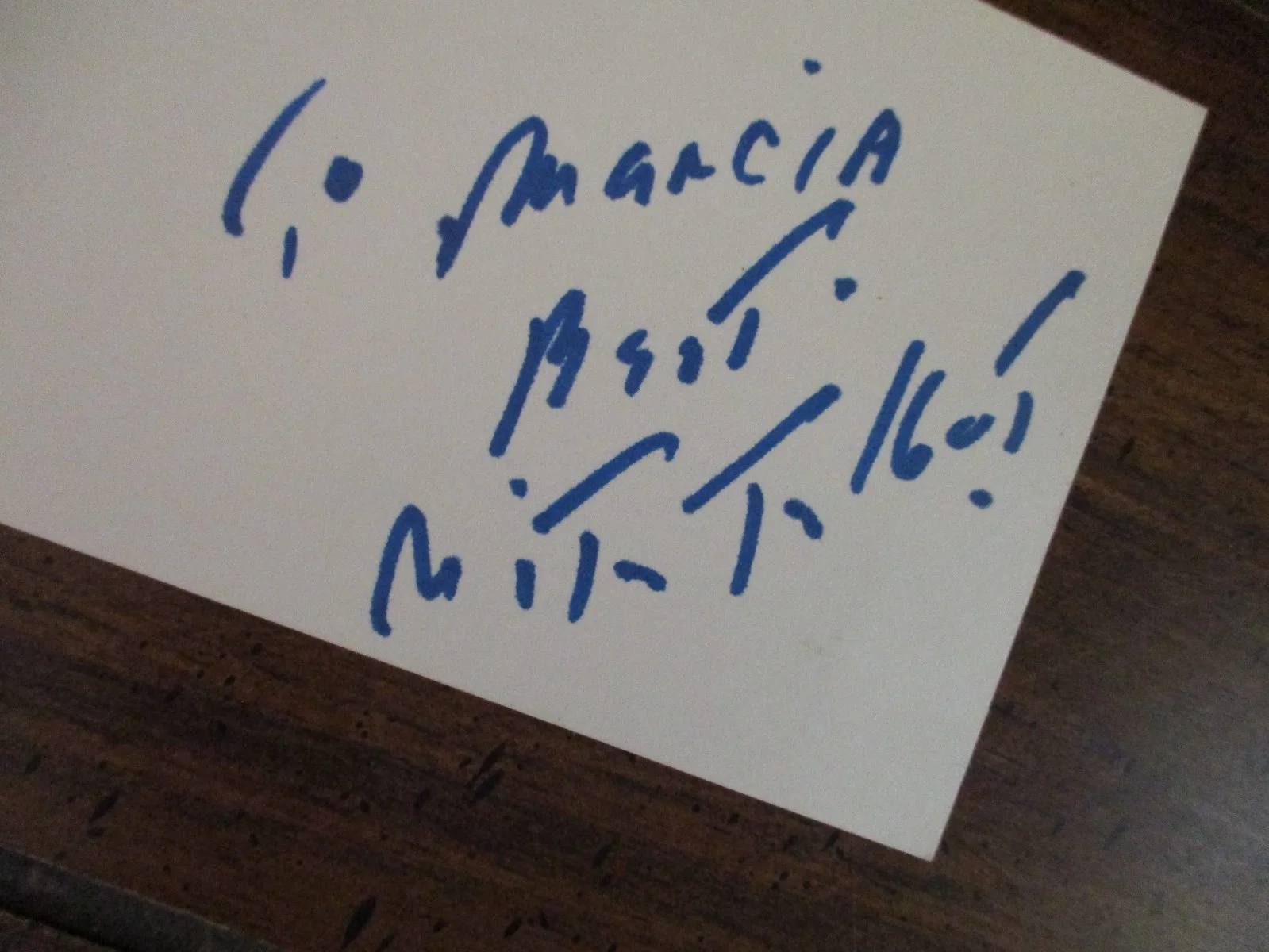 NITA TALBOT ("Hogan's Heroes/Joe And Mabel")Signed 3" x 5" Index Card, image 2