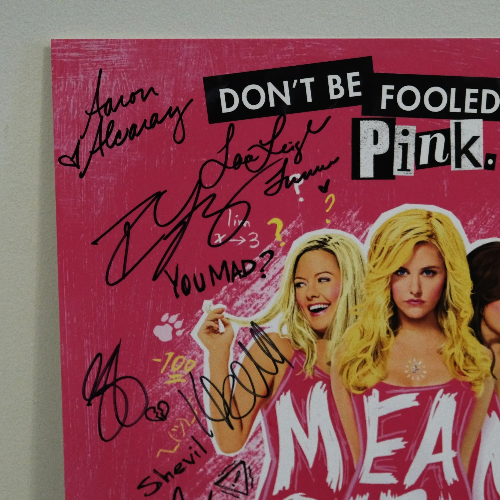 Sabrina Carpenter Signed Mean Girls Broadway Debut Poster 2020 Cast Autographed, изображение 2