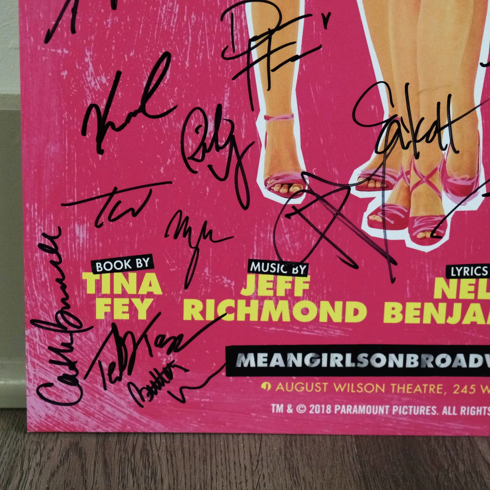 Sabrina Carpenter Signed Mean Girls Broadway Debut Poster 2020 Cast Autographed, изображение 4