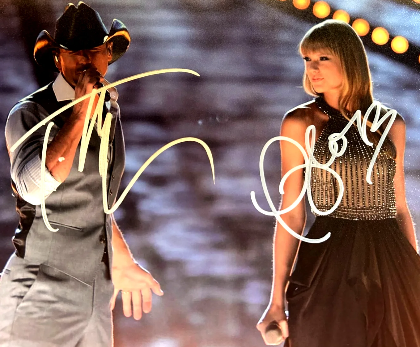 Tim McGraw, Taylor Swift — TAYLOR SWIFT & TIM McGRAW: Signed 8x10" Authentic Original Autographs w/COA, image 4