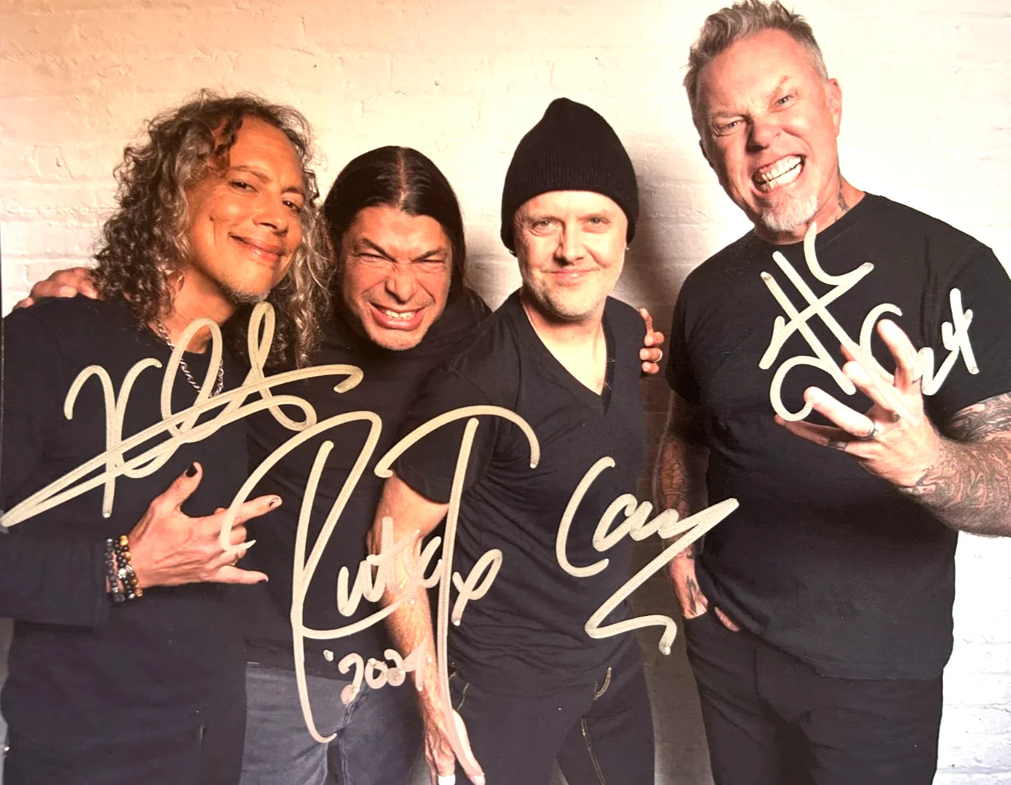 METALLICA Signed 8x10 inch Authentic REAL Original Autographs GENUINE w/COA, изображение 3