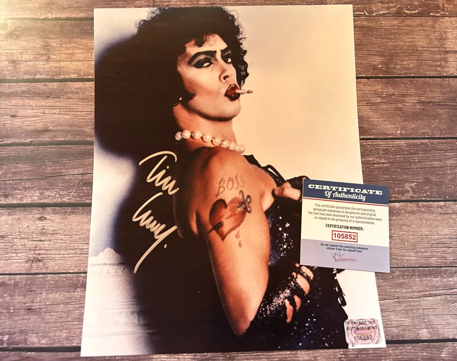 Tim Curry — TIM CURRY Signed 8x10" (ROCKY HORROR) Authentic Original Autograph GENUINE w/COA, image 3
