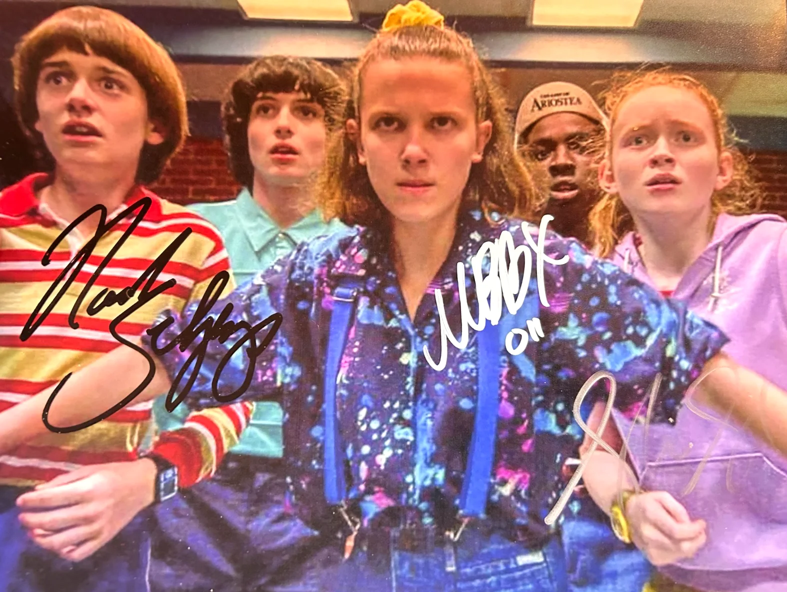 Noah Schnapp, Millie Bobby Brown, Sadie Sink — STRANGER THINGS Cast (x3) Signed Original 8x10" Authentic Autographs w/COA