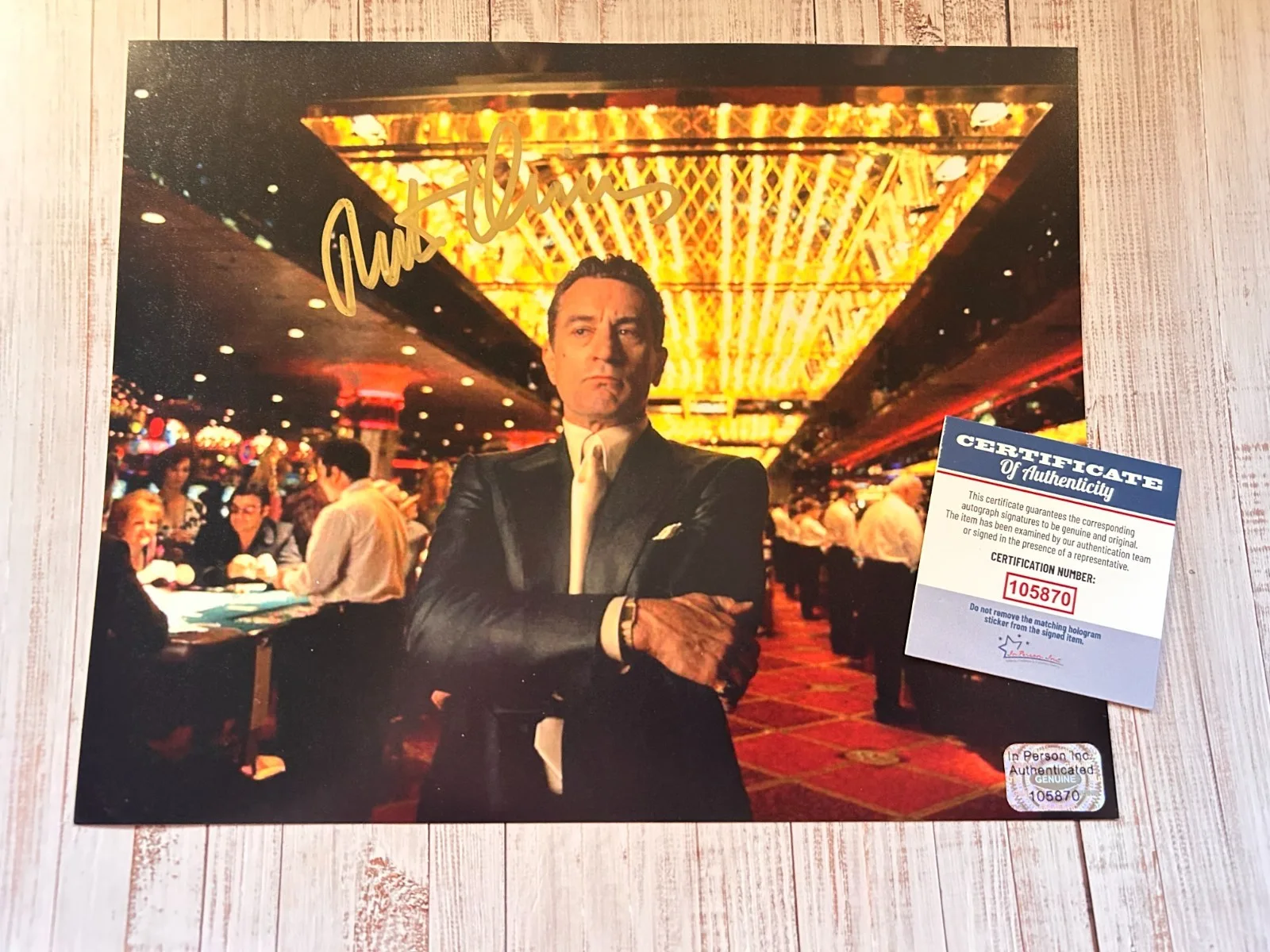 Robert DeNiro — Robert DeNiro Signed (CASINO) 8x10" Authentic Original Autograph GENUINE w/COA, image 3