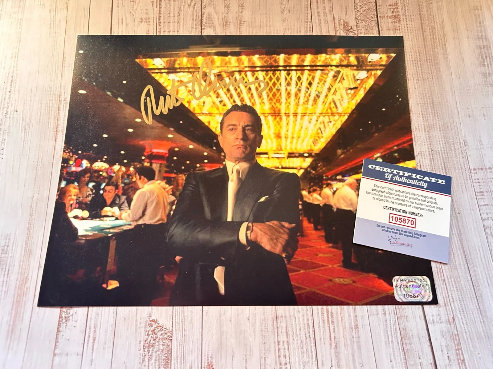 Robert DeNiro — Robert DeNiro Signed (CASINO) 8x10" Authentic Original Autograph GENUINE w/COA, image 4