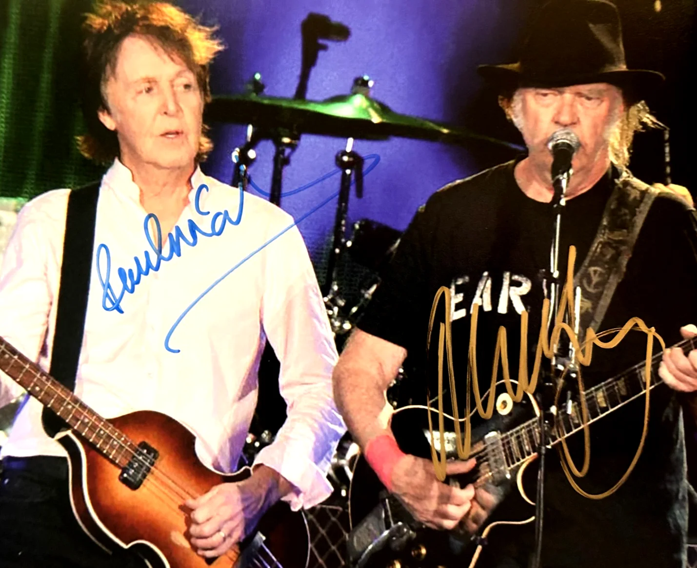 Paul McCartney & Neil Young Signed 8x10" Authentic Original Autographs w/COA, image 3