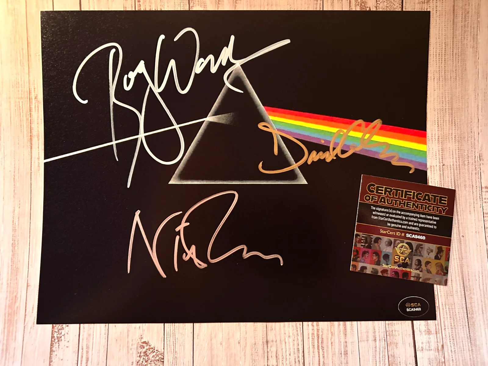 PINK FLOYD Signed (Waters, Mason, Gilmour) 8x10" Authentic Autographs w/COA, изображение 3