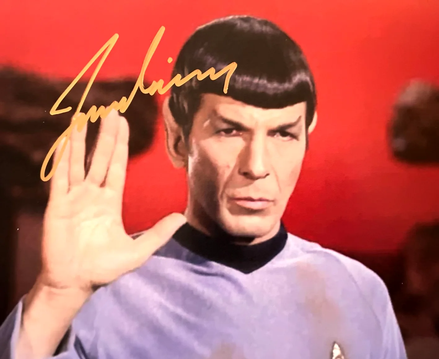 Leonard Nimoy — Leonard Nimoy Signed (STAR TREK: Spock) 8x10" Authentic Autograph GENUINE w/COA, image 3