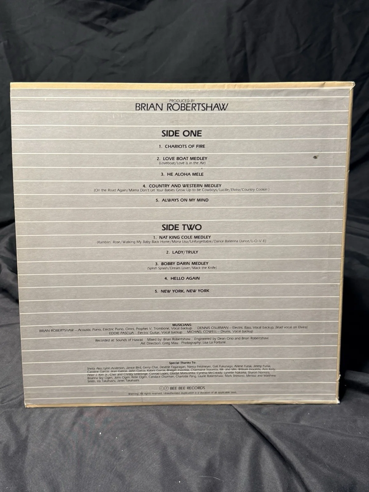 Barry Kim Live! Autographed LP Bee Bee Records 1983 Original Vinyl Record, изображение 3