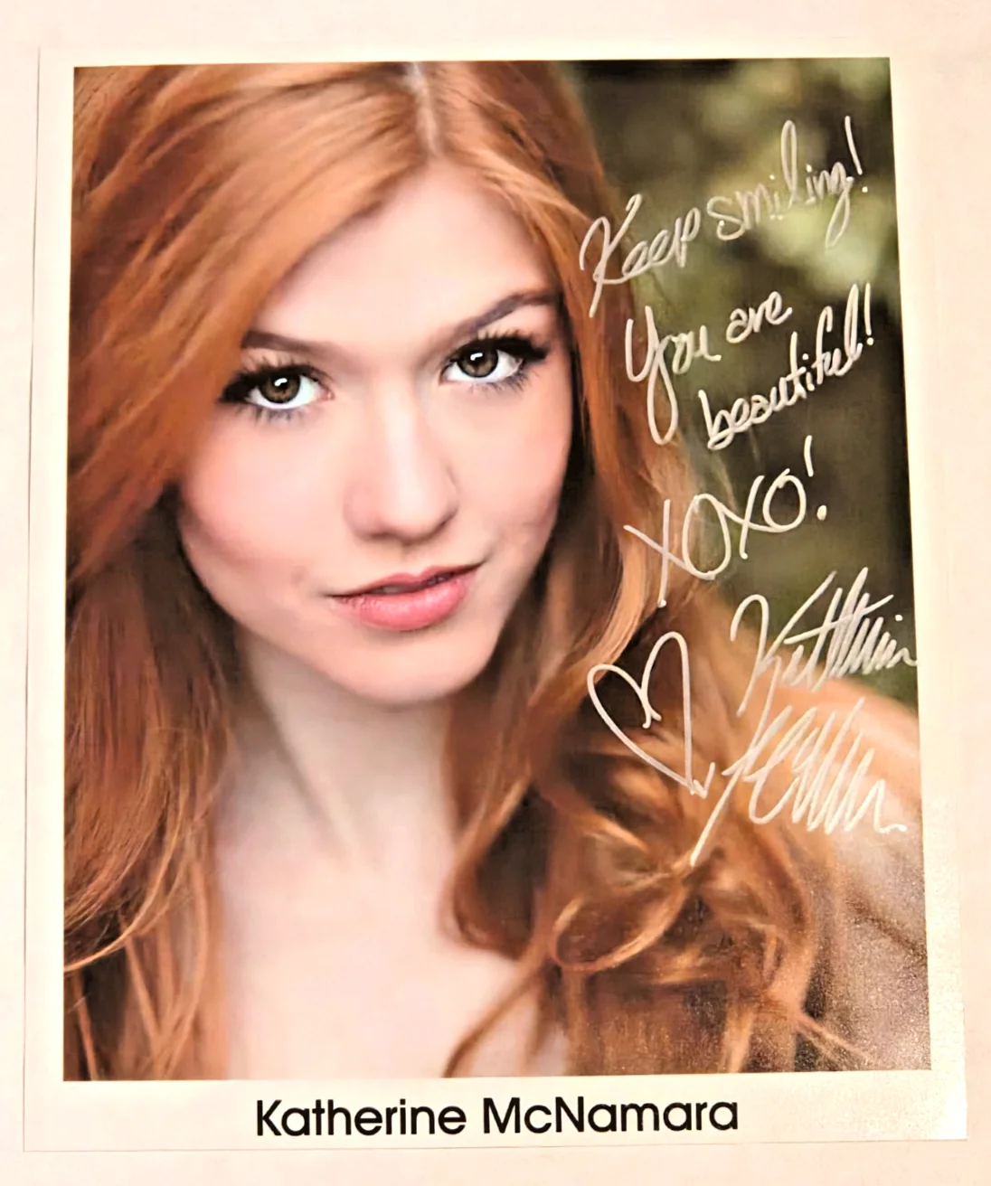 Katherine McNamara — Katherine McNamara Signed Inscribed 8 x 10 Photo Autographed COA