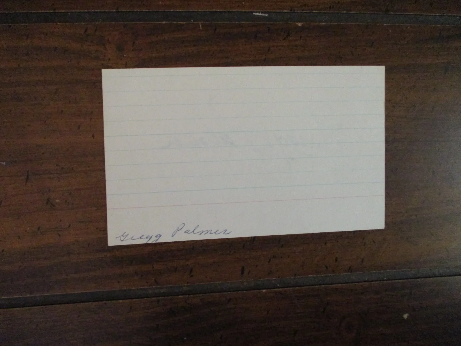 GREGG PALMER(Died-2015)Signed 3 x 5 Index Card(THE LIFE AND LEGEND OF WYATT EARP, изображение 2
