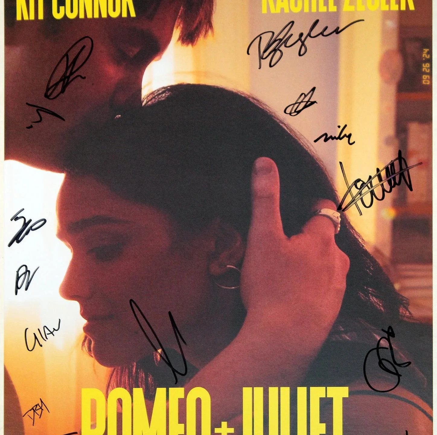 ROMEO + JULIET Kit Connor Rachel Zegler Broadway 2024 Cast Signed Poster BWB, image 3