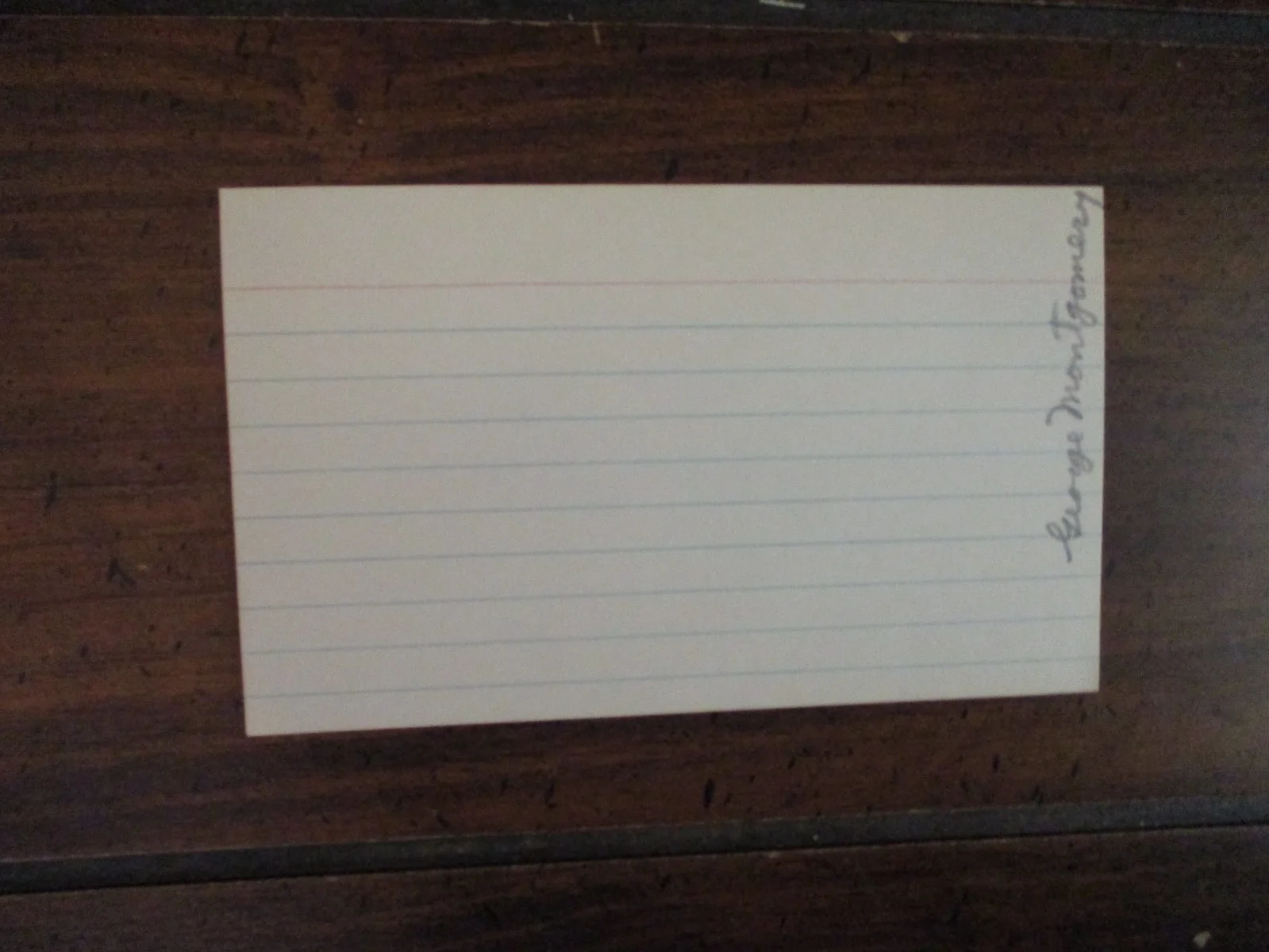GEORGE MONTGOMERY(Died-2000)Davy Crockett, Indian Scout)Signed 3 x 5 Index Card, изображение 2