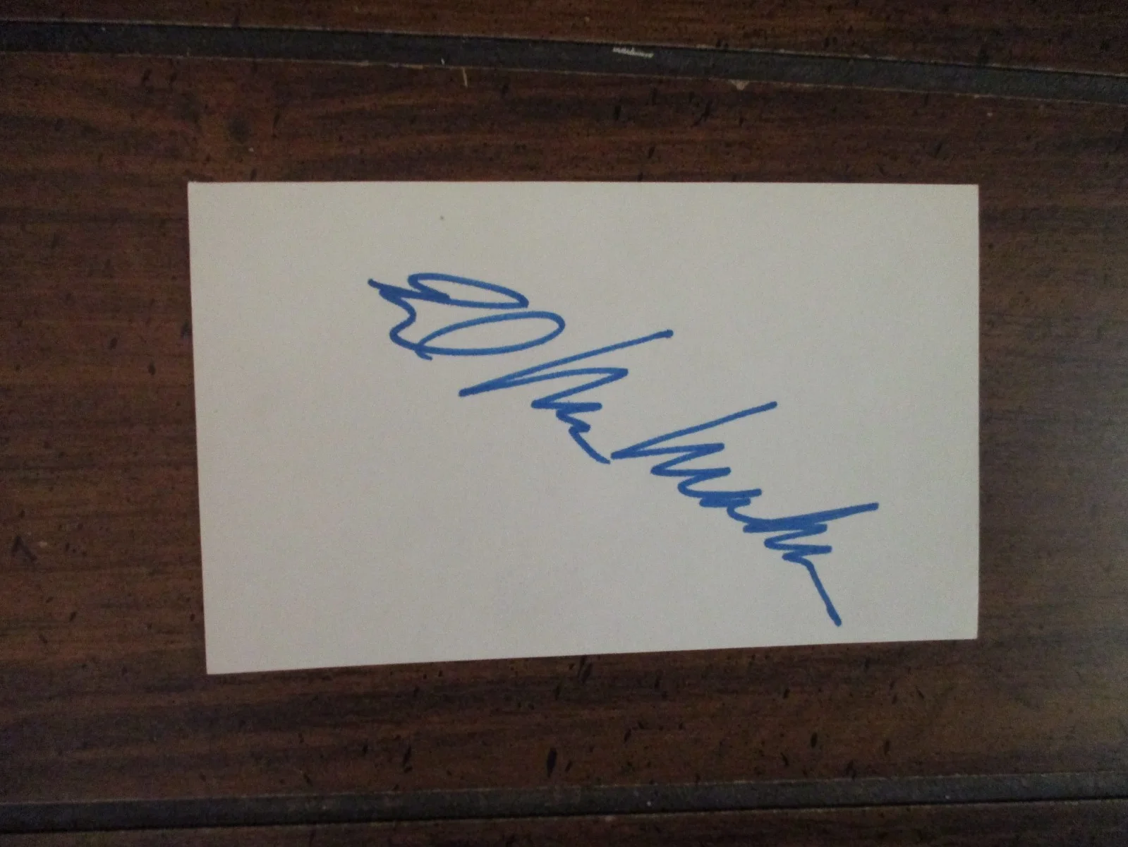 ED McMAHON ("The Tonight Show/Star Search")(Died-2009) Signed 3 x 5 Index Card, image 2