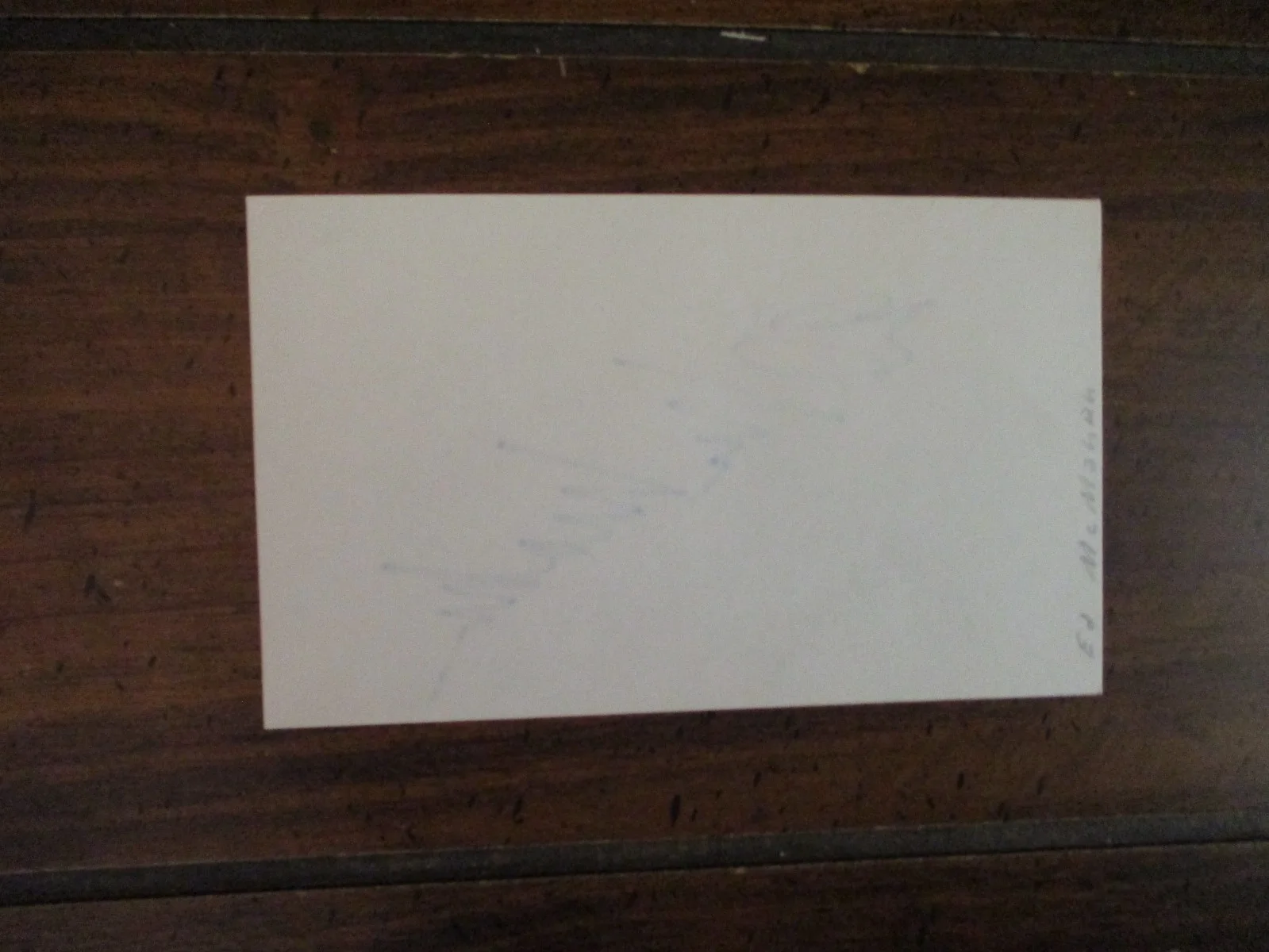 ED McMAHON ("The Tonight Show/Star Search")(Died-2009) Signed 3 x 5 Index Card, image 3
