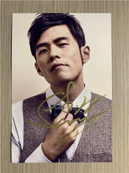 6"JAY/周杰伦 Hand Signed Autographed Photo Autographs Collection Original, image 2