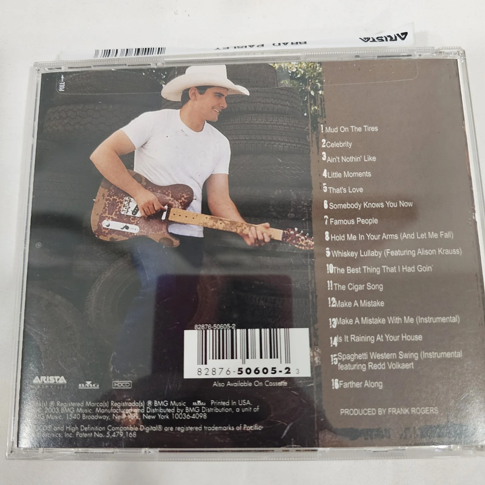 Brad Paisley Signed Cd "Mud On The Tires", image 2