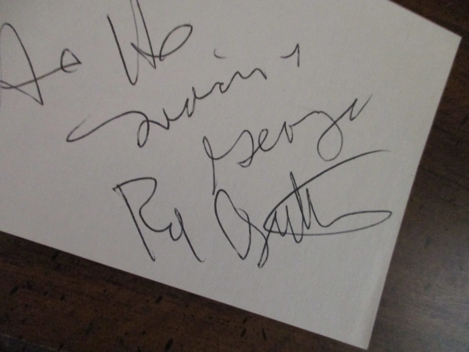 RED BUTTONS (Died in 2006) Signed 3" x 5" Paper/Sheet, image 2